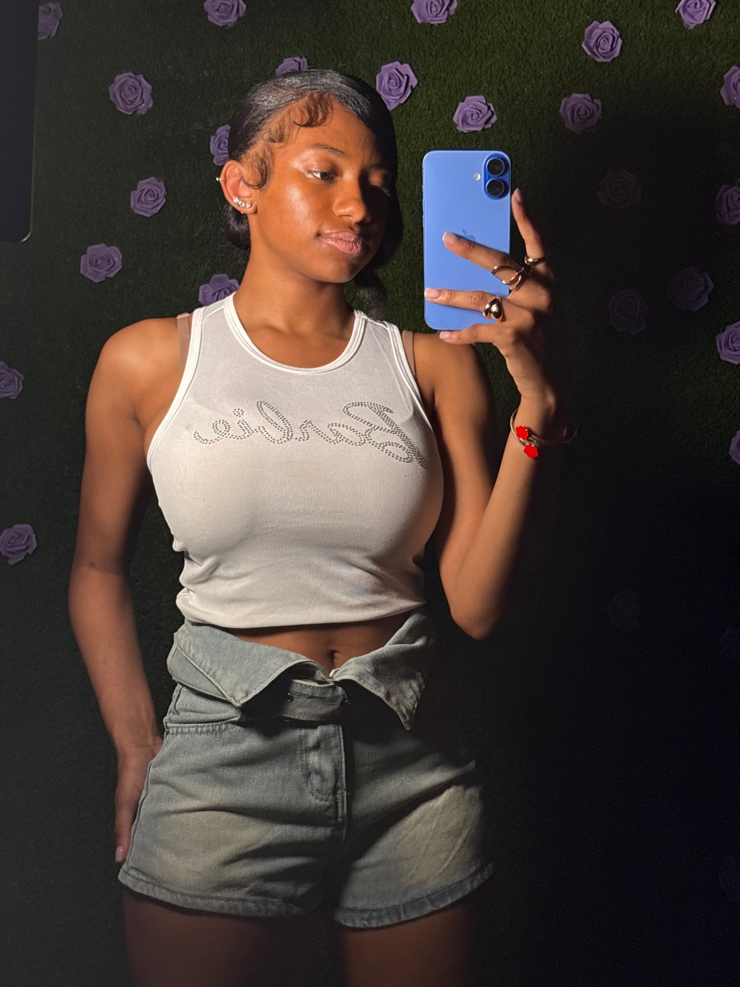 Rhinestone Barbie Crop