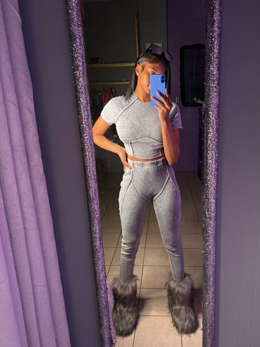 Gray Two Piece