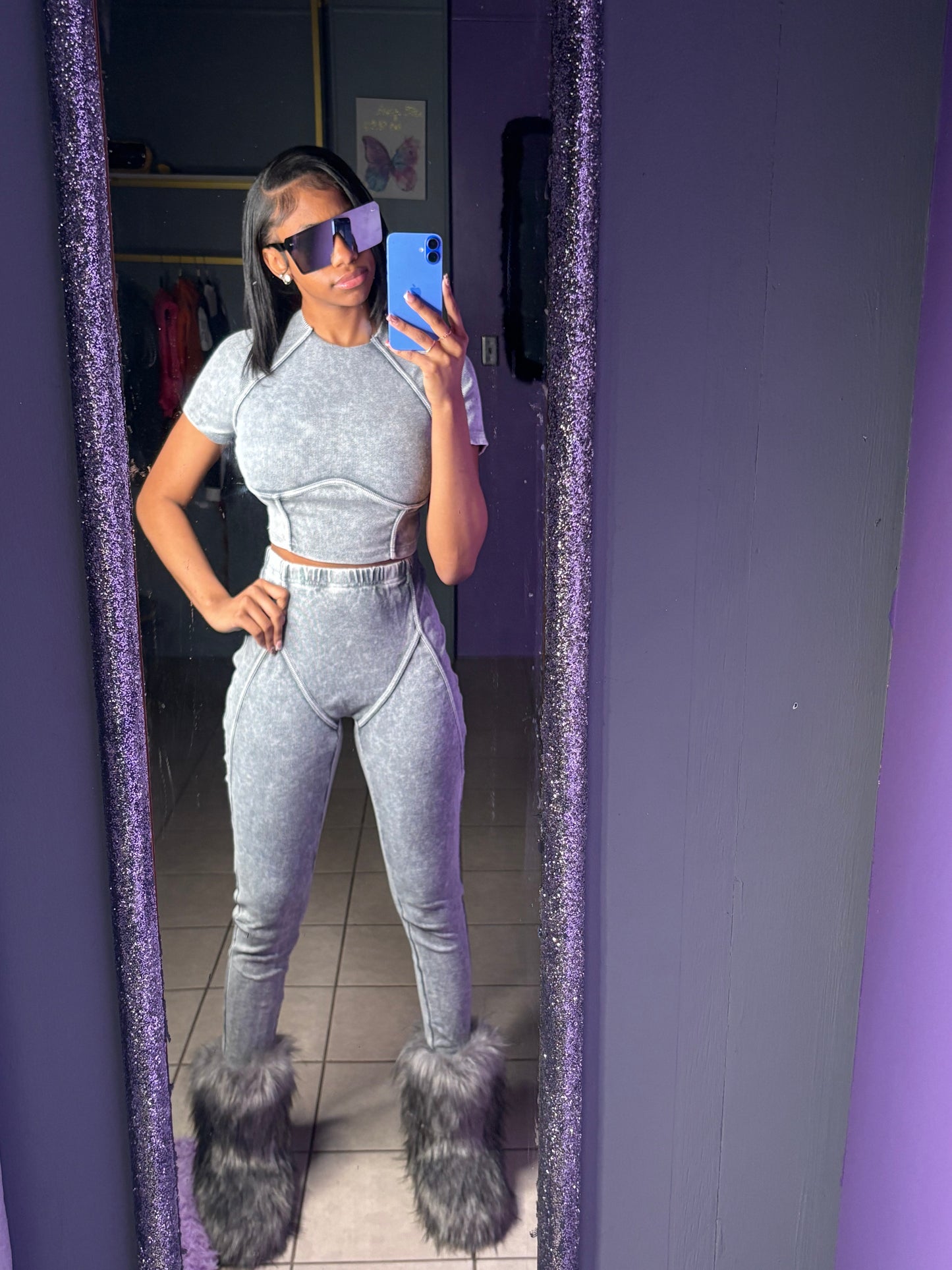 Gray Two Piece