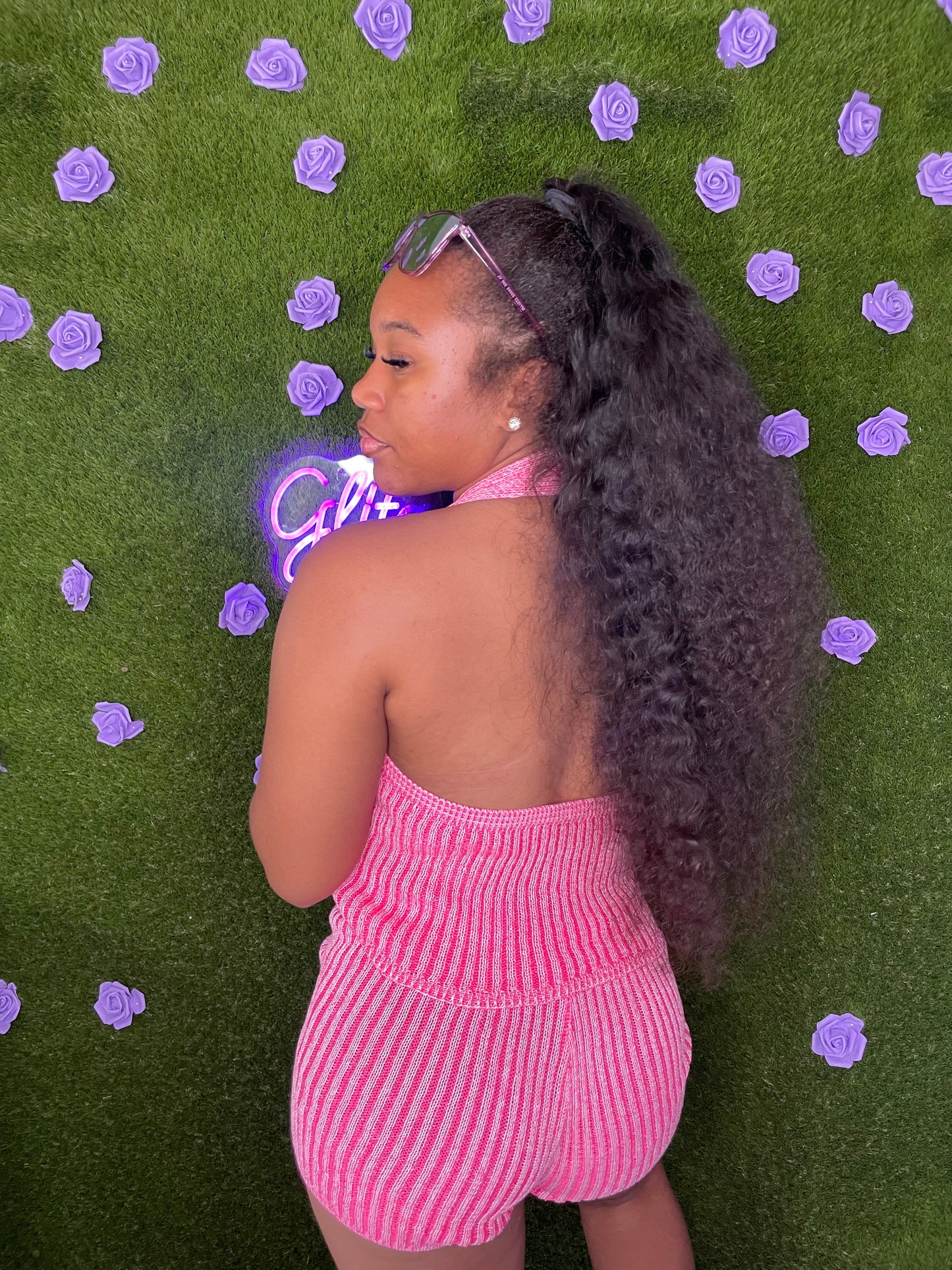 Bubble Gum knitted two piece
